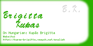 brigitta kupas business card